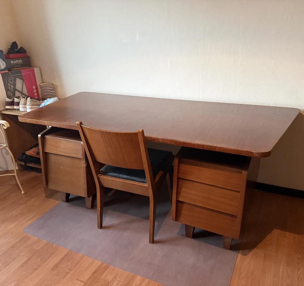 Bureau ‘De Coene’ – 1950s Mid-Century Desk with Original Drawings