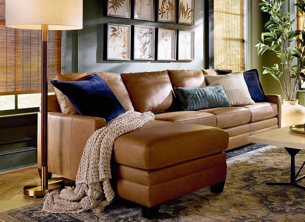 Bassett Carolina Leather Sectional Sofa